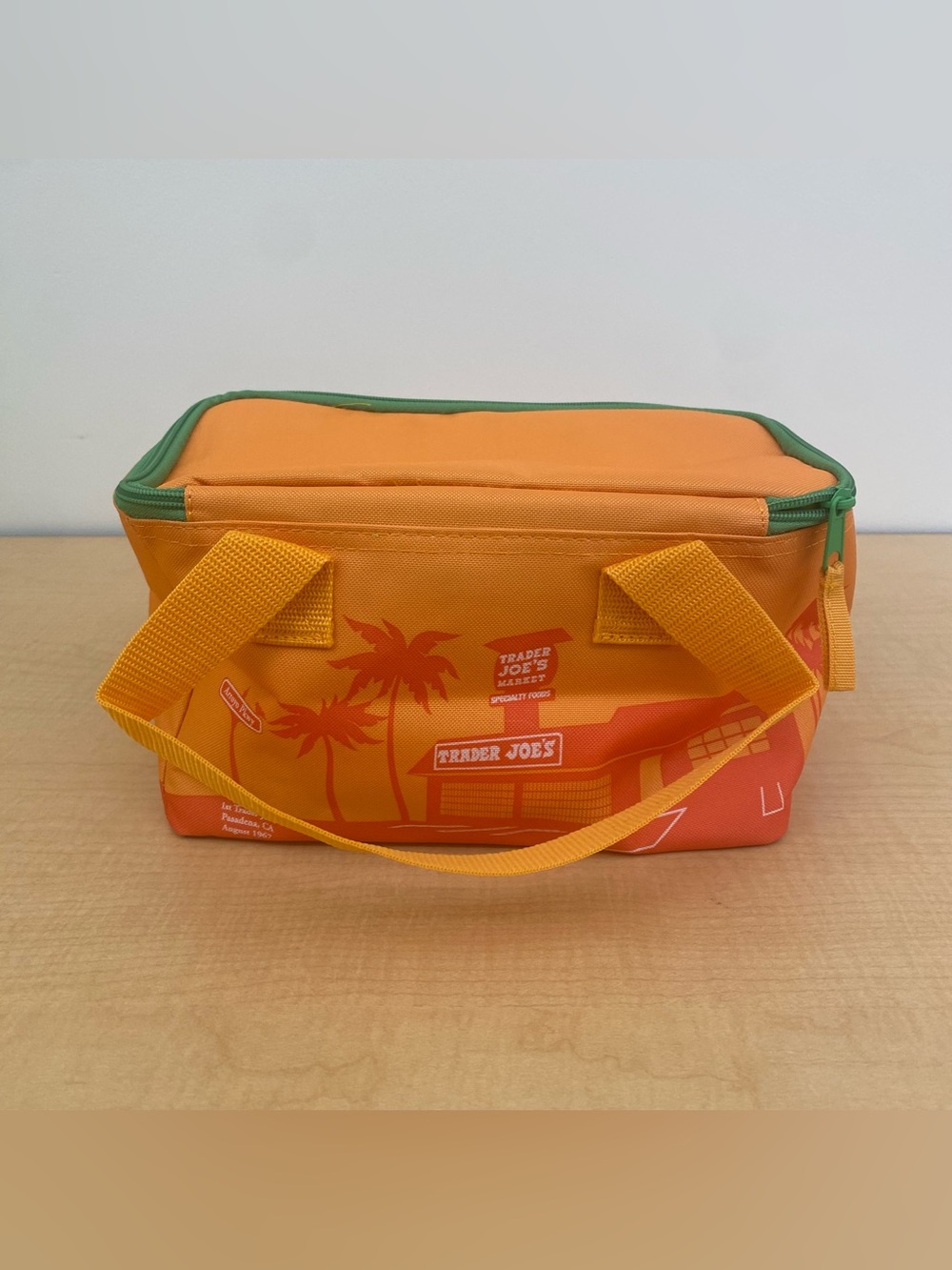Trader Joe's Mini Tote Bag Insulated Summer 2026-Orange/Green 1.5 G NWT